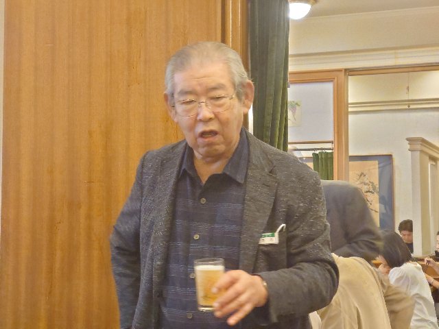 挨拶&乾杯 矢田ブロック長